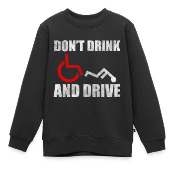 Rollstuhlfahrer Behindert Humor - Kinder Premium Organic Sweatshirt - Schwarz - Vorne - AI Model Kid Female (0cm)