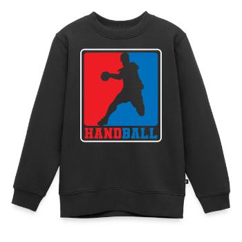 Handball competition team club - Kids Premium Organic Sweatshirt - black - Front - AI Model Kid Female (0cm)