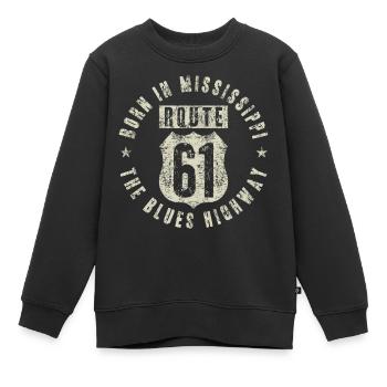 Mississippi Der Blues Highway 61 Musik Usa - Kinder Premium Organic Sweatshirt - Schwarz - Vorne - AI Model Kid Female (0cm)