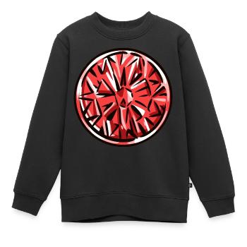 Pierre précieuse de diamant - Sweat Premium enfant bio - noir - Devant - AI Model Kid Female (0cm)