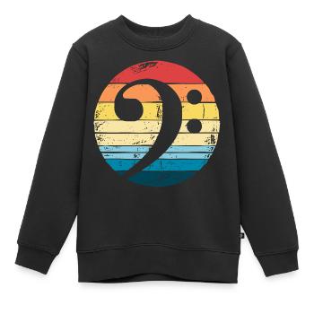 Bassiste Bass BassEr Retro Bass Wrench - Sweat Premium enfant bio - noir - Devant - AI Model Kid Female (0cm)