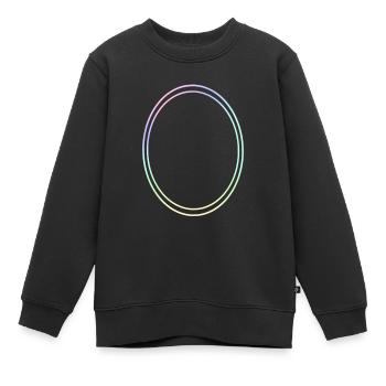 Cercle ovale dans la décoration de couleurs vives - Sweat Premium enfant bio - noir - Devant - AI Model Kid Female (0cm)