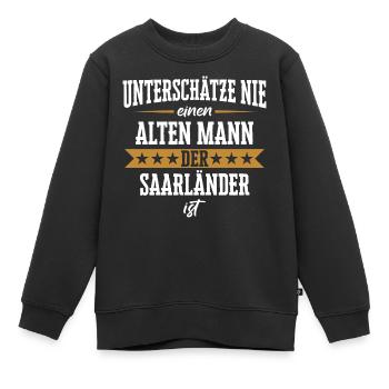 Saarland Saarländerin Saarländer Spruch - Kinder Premium Organic Sweatshirt - Schwarz - Vorne - AI Model Kid Female (0cm)
