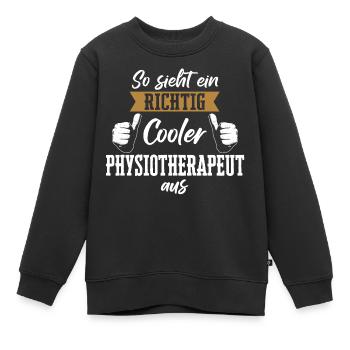 Physiotherapeut Physio Praxis Physiotherapie - Kinder Premium Organic Sweatshirt - Schwarz - Vorne - AI Model Kid Female (0cm)