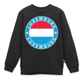 Luxembourg - Sweat Premium enfant bio - noir - Devant - AI Model Kid Female (0cm)