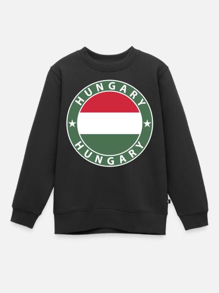 Ungarn - Kinder Premium Organic Sweatshirt - Schwarz