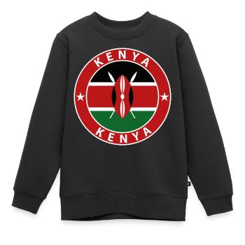 Kenia - Kinder Premium Organic Sweatshirt - Schwarz - Vorne - AI Model Kid Female (0cm)