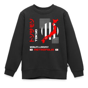 Japan Urbane Welt größte Metropole - Kinder Premium Organic Sweatshirt - Schwarz - Vorne - AI Model Kid Female (0cm)