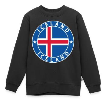 Island - Kinder Premium Organic Sweatshirt - Schwarz - Vorne - AI Model Kid Female (0cm)