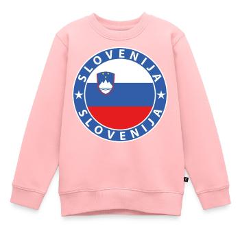 Slovénie - Sweat Premium enfant bio - rose - Devant - AI Model Kid Female (0cm)