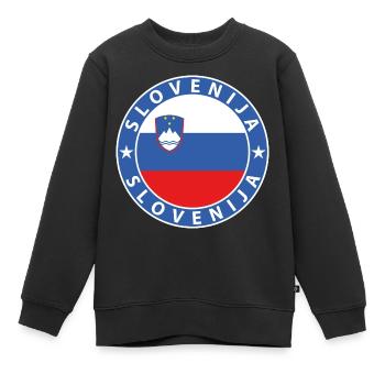 Slovénie - Sweat Premium enfant bio - noir - Devant - AI Model Kid Female (0cm)