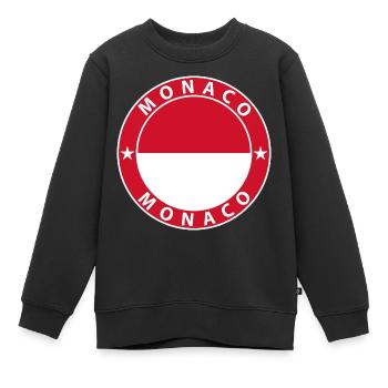 Monaco - Sweat Premium enfant bio - noir - Devant - AI Model Kid Female (0cm)