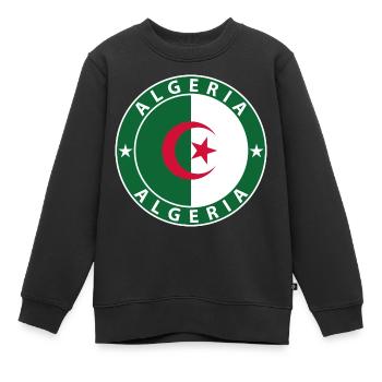 Algerien - Kinder Premium Organic Sweatshirt - Schwarz - Vorne - AI Model Kid Female (0cm)