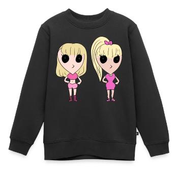 amis d’amitié - Sweat Premium enfant bio - noir - Devant - AI Model Kid Female (0cm)