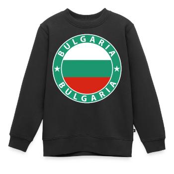 Bulgarie - Sweat Premium enfant bio - noir - Devant - AI Model Kid Female (0cm)