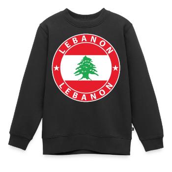 Libanon - Kinder Premium Organic Sweatshirt - Schwarz - Vorne - AI Model Kid Female (0cm)