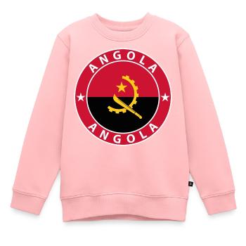 Angola - Sweat Premium enfant bio - rose - Devant - AI Model Kid Female (0cm)