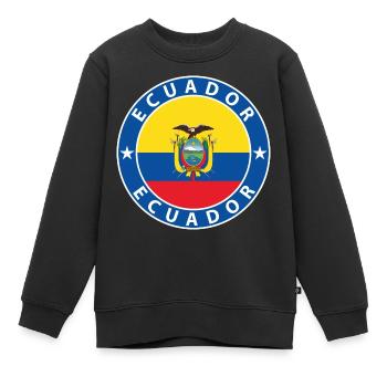 Équateur - Sweat Premium enfant bio - noir - Devant - AI Model Kid Female (0cm)