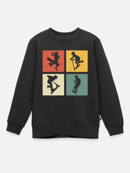Scooter retro scooter trottinette - Sweat Premium enfant bio - noir