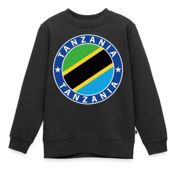 Tanzanie - Sweat Premium enfant bio - noir - Devant - AI Model Kid Female (0cm)