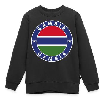 Gambie - Sweat Premium enfant bio - noir - Devant - AI Model Kid Female (0cm)