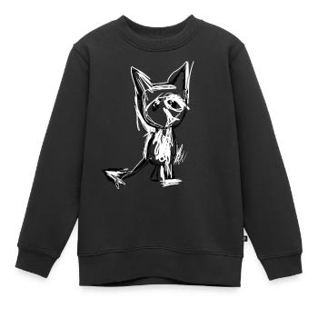 devil evil - Kids Premium Organic Sweatshirt - black - Front - AI Model Kid Female (0cm)
