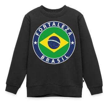 Fortaleza - Kinder Premium Organic Sweatshirt - Schwarz - Vorne - AI Model Kid Female (0cm)