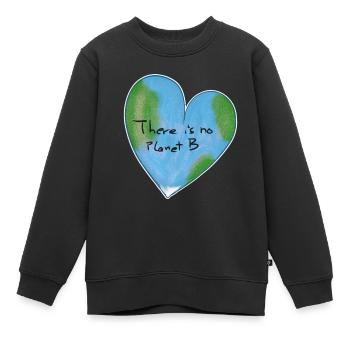 changement climatique cœur protection du climat - Sweat Premium enfant bio - noir - Devant - AI Model Kid Female (0cm)