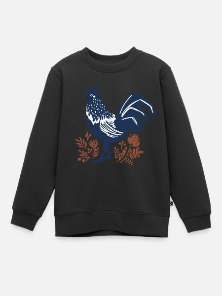 Coq - Sweat Premium enfant bio - noir