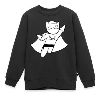 héros super-héros méchant adversaire méchant - Sweat Premium enfant bio - noir - Devant - AI Model Kid Female (0cm)