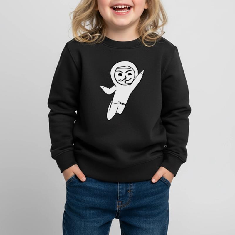 anonym anonymous hacker maske hacken programmierer Kinder Premium Organic Sweatshirt