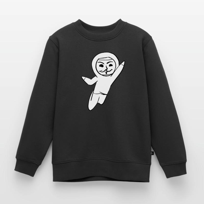 anonym anonymous hacker maske hacken programmierer Kinder Premium Organic Sweatshirt