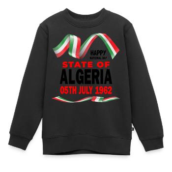 Alegria National Day ,cadeau Algérie - Sweat Premium enfant bio - noir - Devant - AI Model Kid Female (0cm)
