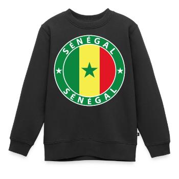 Sénégal - Sweat Premium enfant bio - noir - Devant - AI Model Kid Female (0cm)