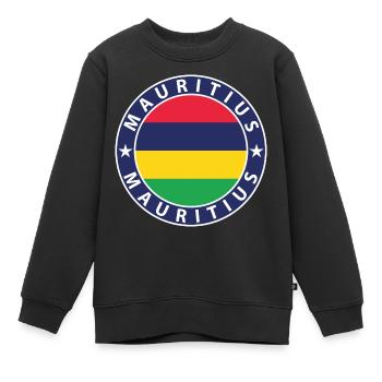 Mauritius - Kids Premium Organic Sweatshirt - black - Front - AI Model Kid Female (0cm)