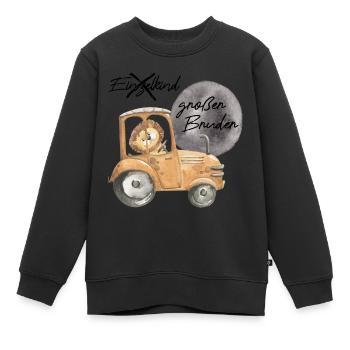 Großer Bruder statt Einzelkind - Kinder Premium Organic Sweatshirt - Schwarz - Vorne - AI Model Kid Female (0cm)
