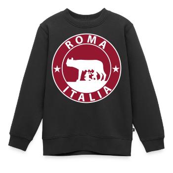 Rom - Kinder Premium Organic Sweatshirt - Schwarz - Vorne - AI Model Kid Female (0cm)