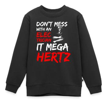 Strom Elektroniker - Kinder Premium Organic Sweatshirt - Schwarz - Vorne - AI Model Kid Female (0cm)
