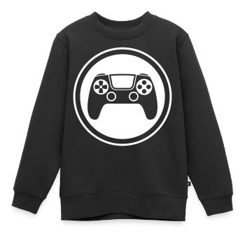 Gamepad Symbol Controller - Kinder Premium Organic Sweatshirt - Schwarz - Vorne - AI Model Kid Female (0cm)