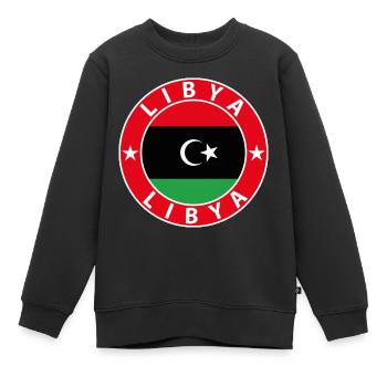 Libyen - Kinder Premium Organic Sweatshirt - Schwarz - Vorne - AI Model Kid Female (0cm)