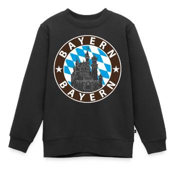 Bayern - Kinder Premium Organic Sweatshirt - Schwarz - Vorne - AI Model Kid Female (0cm)