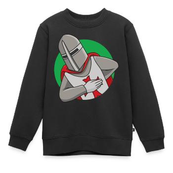 Friendly Crusader - Kids Premium Organic Sweatshirt - black - Front - AI Model Kid Female (0cm)