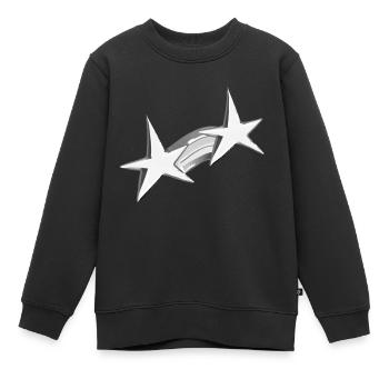 étoile arc-en-ciel étoiles symbole gris - Sweat Premium enfant bio - noir - Devant - AI Model Kid Female (0cm)
