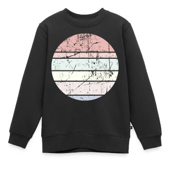 Hintergrund Pastell Kreis - Kinder Premium Organic Sweatshirt - Schwarz - Vorne - AI Model Kid Female (0cm)