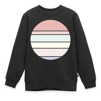 Hintergrund Pastell Kreis - Kinder Premium Organic Sweatshirt - Schwarz - Vorne - AI Model Kid Female (0cm)