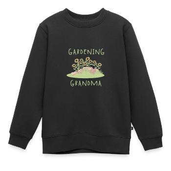 Gardening Grandma - Kinder Premium Organic Sweatshirt - Schwarz - Vorne - AI Model Kid Female (0cm)