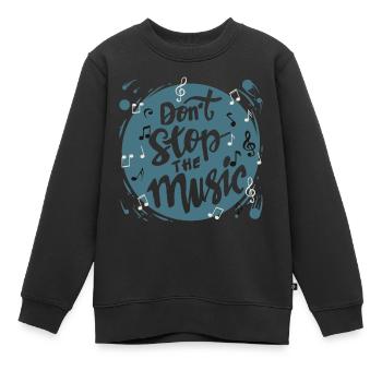 N’arrêtez pas les mélomanes DJ - Sweat Premium enfant bio - noir - Devant - AI Model Kid Female (0cm)