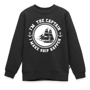 Croisière d’expédition de voiliers - Sweat Premium enfant bio - noir - Devant - AI Model Kid Female (0cm)