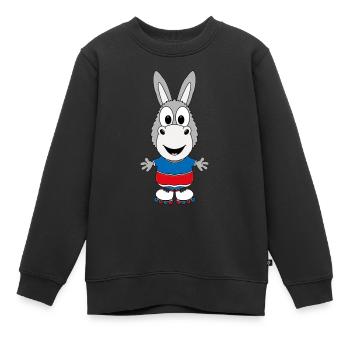 ESEL - INLINE SKATES - SKATER - INLINER - SPORT - Kinder Premium Organic Sweatshirt - Schwarz - Vorne - AI Model Kid Female (0cm)