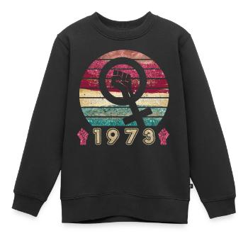 Pro Choice 1973 Frauenrechte - Kinder Premium Organic Sweatshirt - Schwarz - Vorne - AI Model Kid Female (0cm)